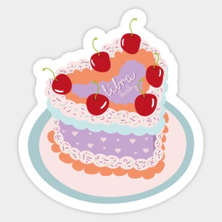 Libra Baby Heart Cake Design Sticker